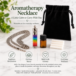 Handcrafted aromatherapy necklace by My Artful Gifts