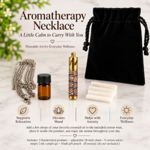Handcrafted aromatherapy necklace by My Artful Gifts