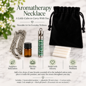Handcrafted aromatherapy necklace by My Artful Gifts
