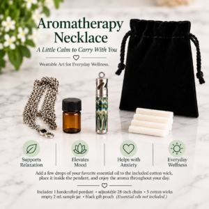Handcrafted aromatherapy necklace by My Artful Gifts