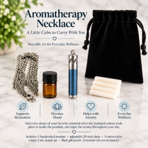 Handcrafted aromatherapy necklace by My Artful Gifts