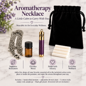 Handcrafted aromatherapy necklace by My Artful Gifts