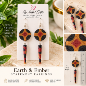 Handcrafted polymer clay jewelry by My Artful Gifts